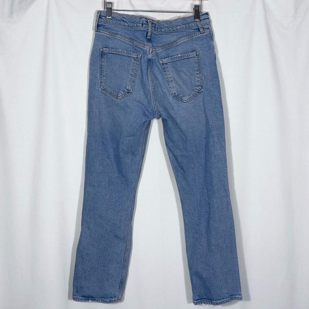 Agolde Riley High Rise Straight Leg Cropped Jeans - Picture 4 of 8